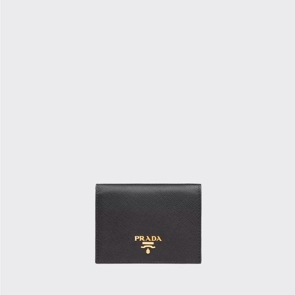 Prada Small Saffiano Leather Wallet Black - Picture 1 of 9